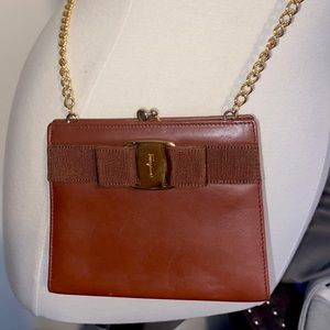 Burgundy Vintage Mini Salvatore Ferragamo Crossbody